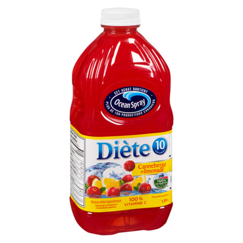 Ocean Spray Diet Juice Cocktail Cranberry Lemonade 1.89 L (bottle)