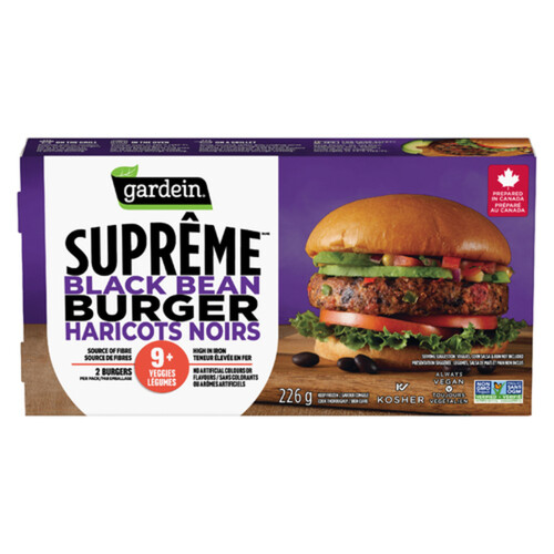 Gardein Frozen Supreme Ultimate Meatless Burgers Black Bean 226 g