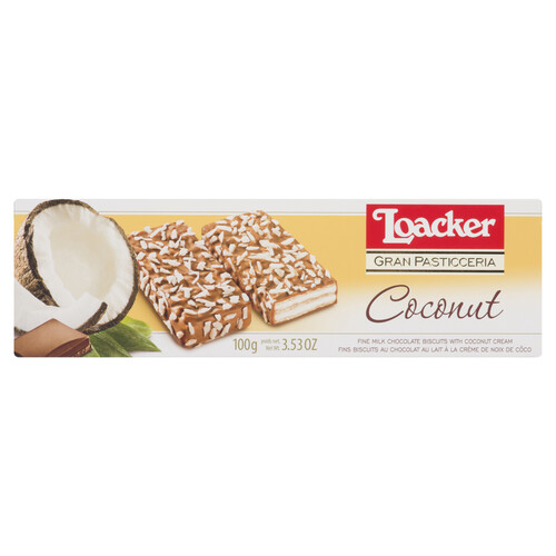 Loacker Gran Pasticceria Biscuits Milk Chocolate Coconut Cream 100 g