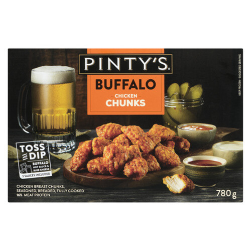 Pinty's Breast Chunks Buffalo Fully Cooked Seasoned Breaded Chicken 780 g (frozen)