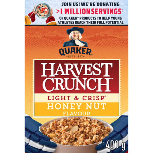 Quaker Harvest Crunch Granola Cereal Honey Nut 400 g