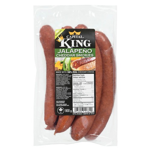 Capital Fine Meats Smokies Cheddar Jalapeno 900 g