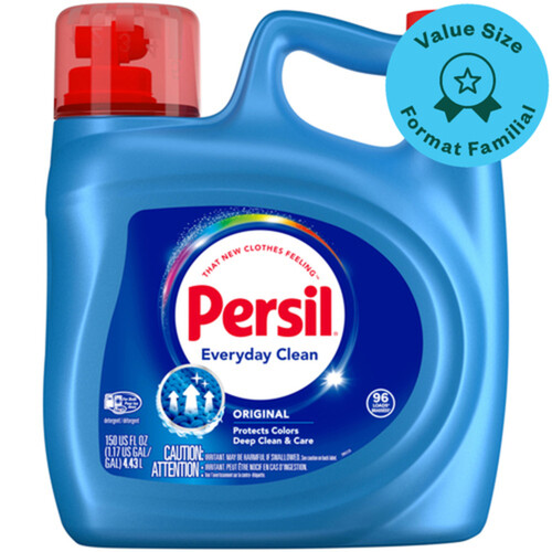 Persil Everyday Clean Liquid Laundry Detergent Original 96 Loads Value Size 4.43 L