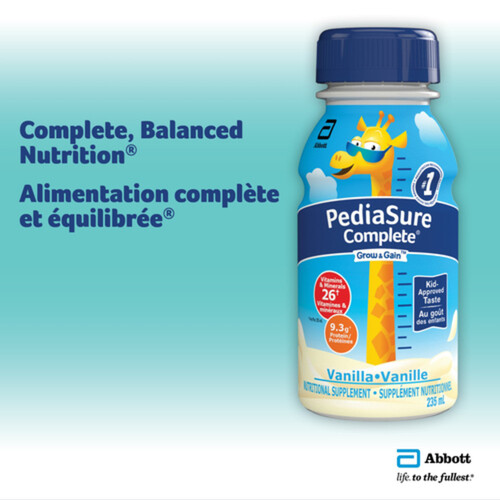 PediaSure Complete Nutritional Supplement Drink Vanilla 4 x 235 ml (Bottles)