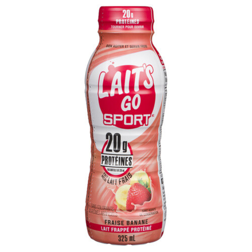 Milk 2 Go Sport Milk Protein Shake Strawberry Banana 325 ml