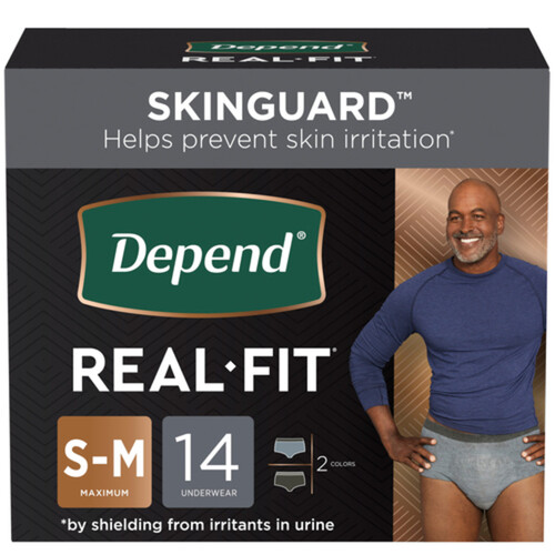 Depend Real Fit Men Small/Medium Underwear 14 Count