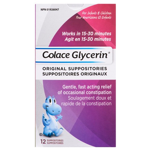 Colace Glycerin For Infants And Children Original Suppositories 12 EA