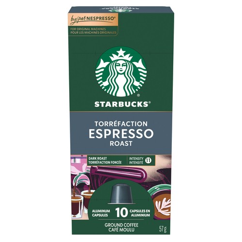 Starbucks Nespresso Coffee Pods Espresso Roast 10 Capsules 57 g