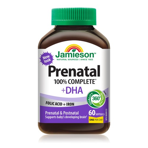 Jamieson Prenatal Multivitamin + DHA Softgels 60 Count