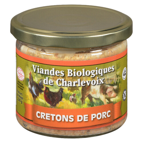 Viandes Biologiques De Charlevoix Organic Pork Creton 220 g