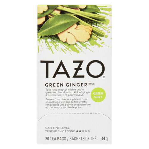 Tazo Caffeine-Free Green Tea Green Ginger 20 Tea Bags 