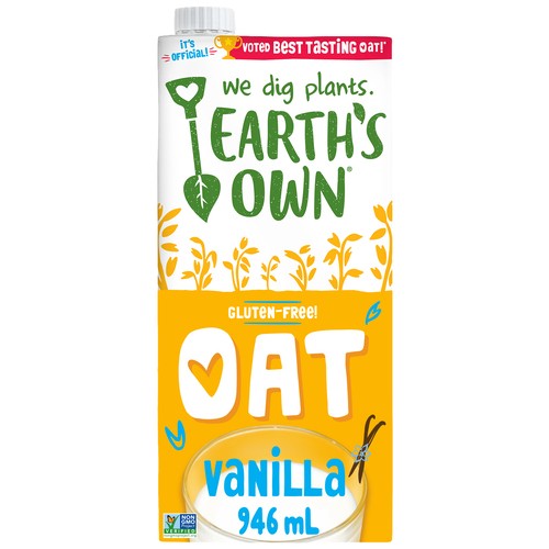 Earth's Own Gluten-Free Oat Milk Alternative Vanilla 946 ml