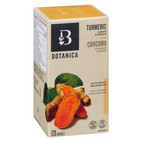 Botanica Supplement Turmeric Liquid Capsules 120 Count
