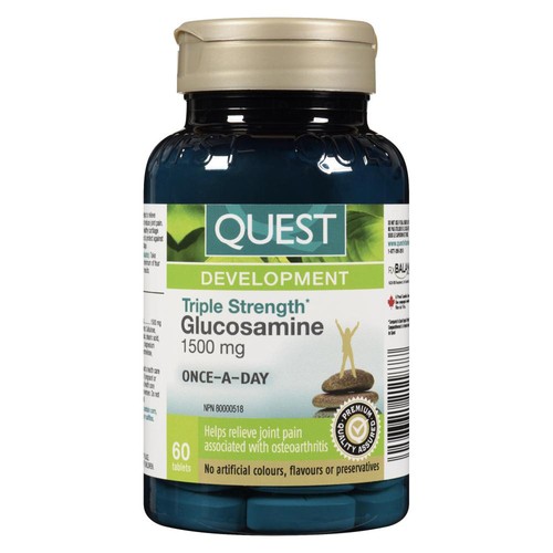 Quest Development Glucosamine 1500 mg Triple Strength Tablets 60 Count