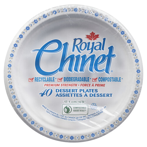 Royal Chinet Dessert Plate 6.75 Inch 40 Pack