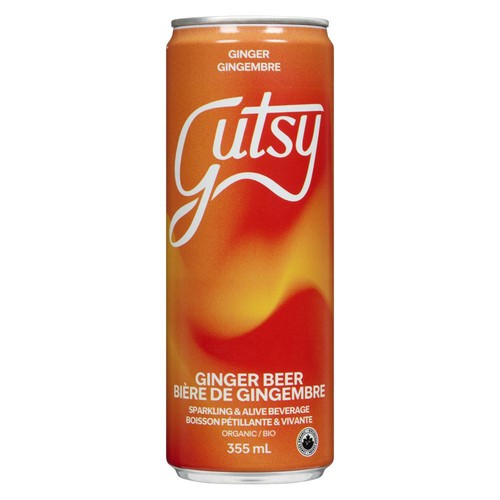 Gutsy Sparkling & Alive Beverage Ginger Beer 355 ml