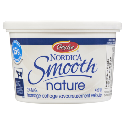 Gay Lea 2% Cottage Cheese Nordica Smooth Plain 450 g