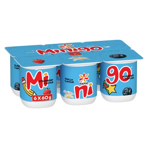 Yop 2% Minigo Duo Kids Snack Variety Pack 6 x 60g