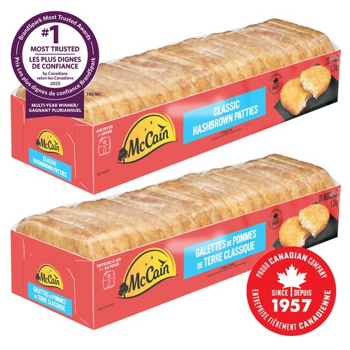 McCain Frozen Hashbrown Potato Patties Classic 20 Count