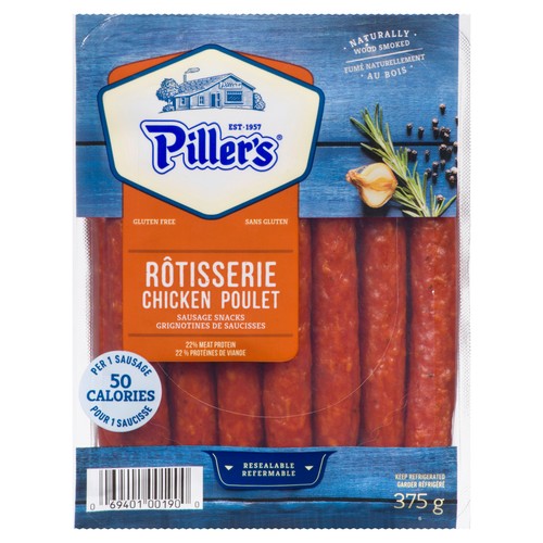 Piller's Gluten-Free Sausage Snacks Rotisserie Chicken 375 g