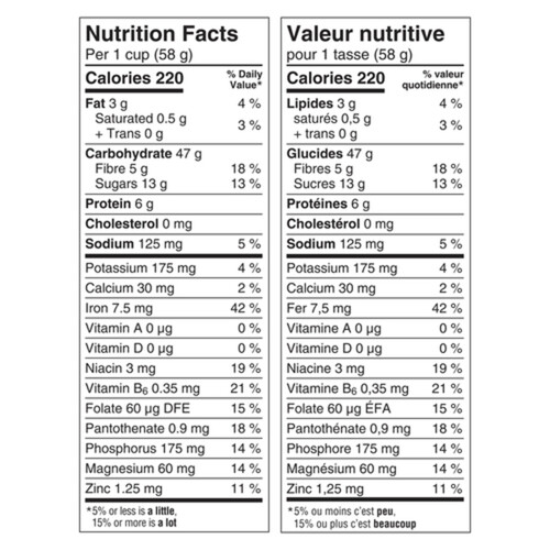 Oatmeal Crisp Cereal Maple Nut High Fibre and Whole Grains 423 g