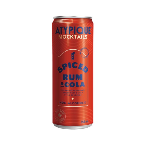 Atypique Non-Alcoholic Mocktail Spiced Rum & Cola 355 ml (can)