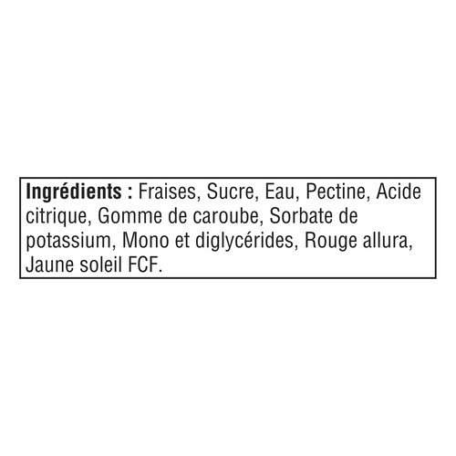 Double Fruit tartinade de fraises ultra légère 500 ml