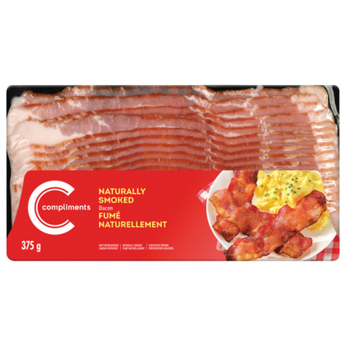 Compliments Bacon Naturally Smoked 375 g