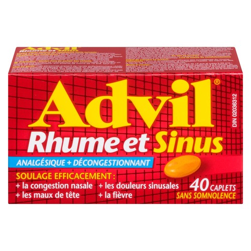 Advil Cold & Sinus Coated Caplets 40 EA