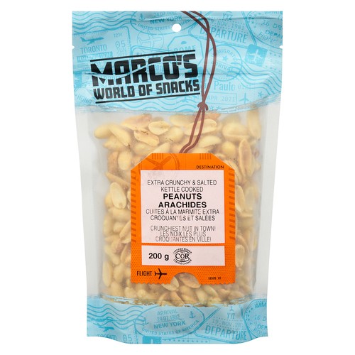 Marco's World Of Snacks Kettle Cooked Peanuts Extra Crunchy & Salted 200 g