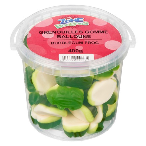 Les Aliments Johnvince ZB BubbleGum Chubby Frog Candy 400 g