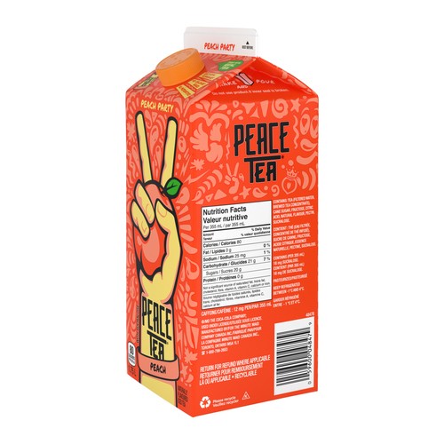 Peace Tea Iced Tea Peach Party 1.75 L (can)