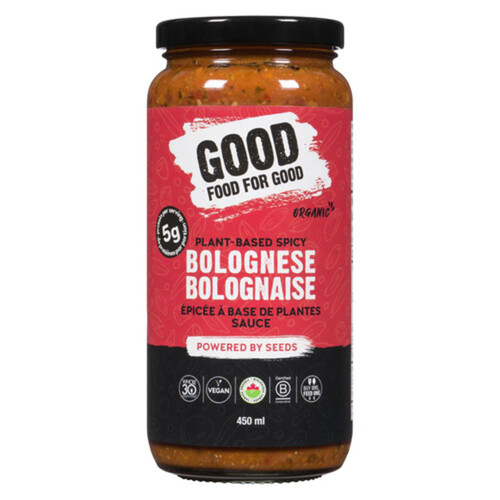 Good Food For Good Vegan Bolognese Sauce Spicy  450 ml