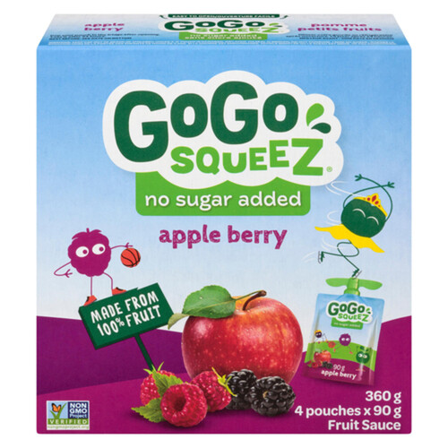 GoGo Squeez Fruit Sauce Apple Berry 4 x 90 g