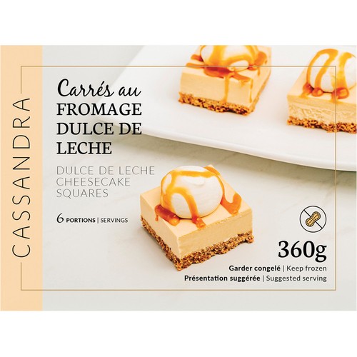 Cassandra Loignon Cheesecake Squares Dulce De Leche 360 g (frozen)