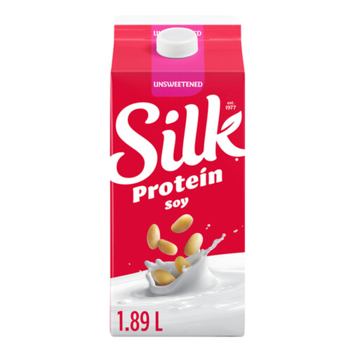 Silk Organic Dairy-Free Soy Beverage Unsweetened Original 1.89 L