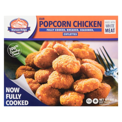 Watson Ridge Frozen Popcorn Chicken Breaded Fully Cooked 800 g
