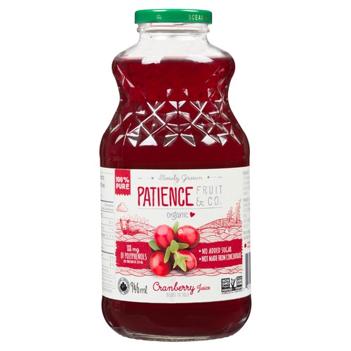 Patience Fruit & Co. Organic Juice Pure Cranberry 946 ml