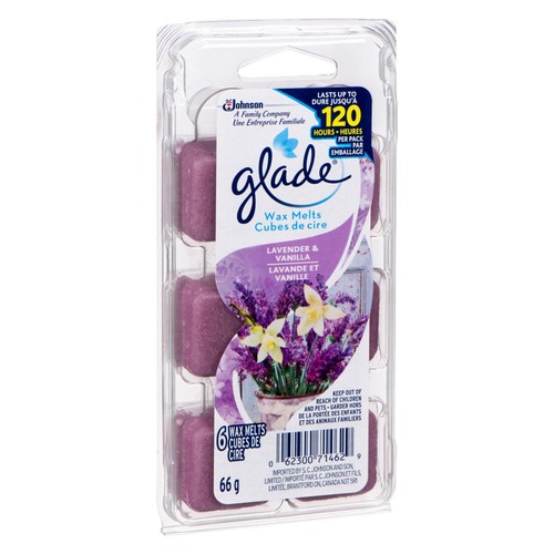 Glade Air Freshener Wax Melt Refills Lavender & Vanilla 6 Melts