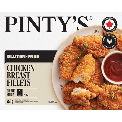 Pintys Breast Fillets Seasoned Uncooked Gluten Free Chicken 750 g