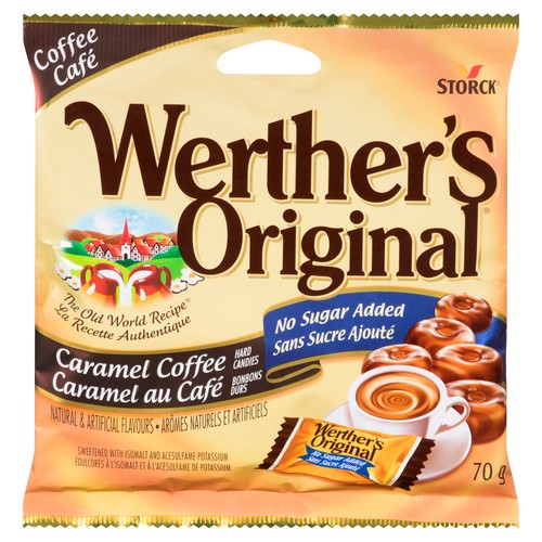 Werther's Original Candies No Sugar Added Caramel Coffee  70 g