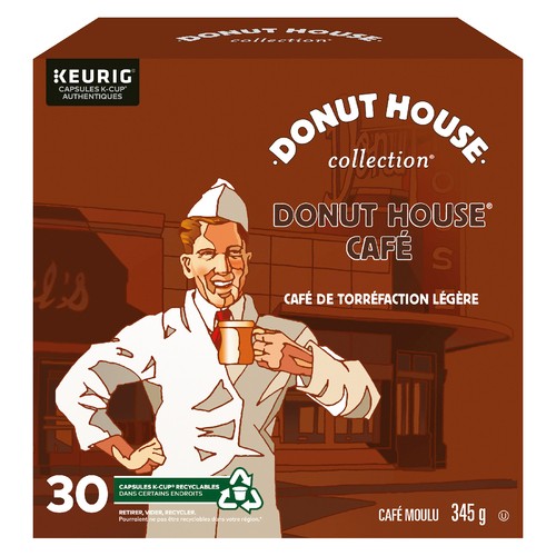 Donut House Coffee Pods Regular Light Roast 30 K-Cups 345 g