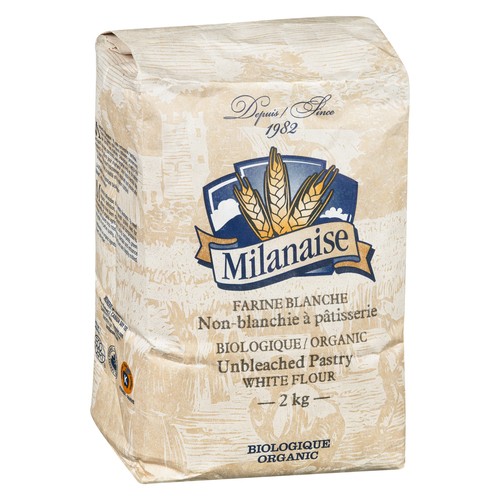 Milanaise Organic Pastry Flour White Unbleached 2 kg