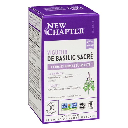 New Chapter Supplements Holy Basil Force 30 Capsules