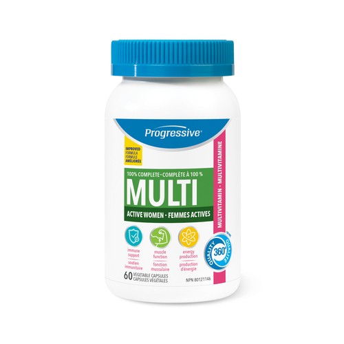 Progressive Multivitamins Active Women 60 Vegetable Capsules