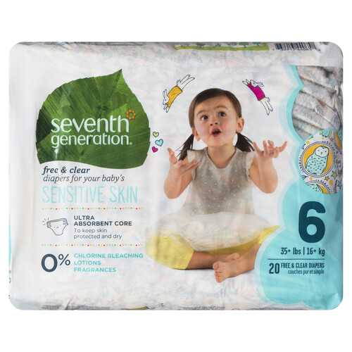 Seventh Generation Diapers Size 6 20 Count