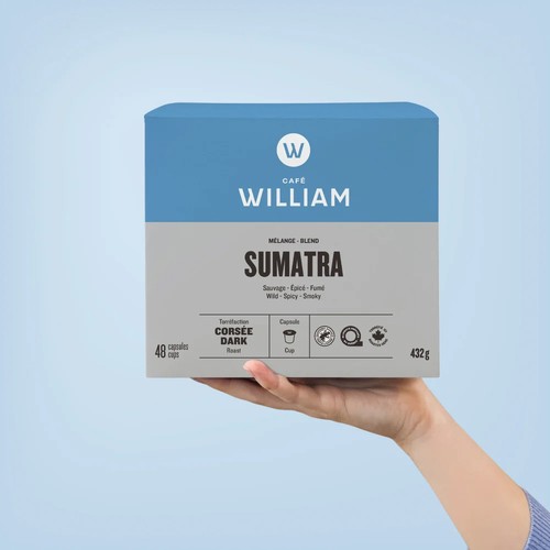Café William Coffee Pods Dark Roast Sumatra 48 K-Cup 432 g