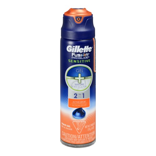 Gillette Fusion Proglide Shave Gel Sensitive Active Sport 170 g