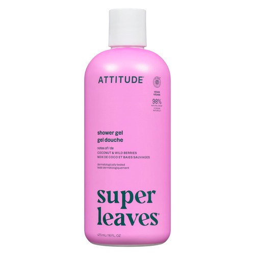 Attitude Super Leaves Shower Gel Notes of Coconut & Wild Berries 473 ml
