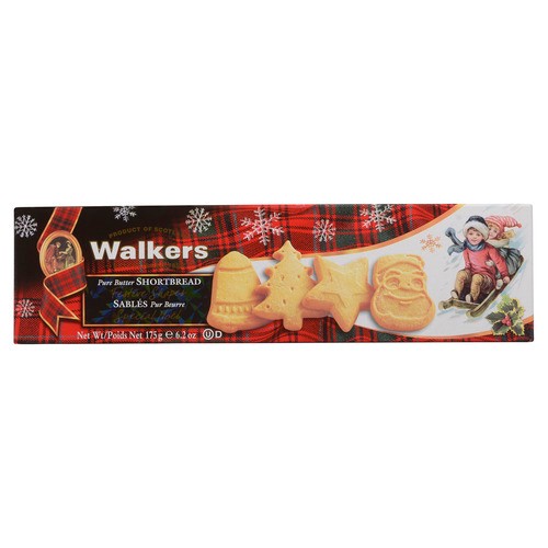 Walkers Short Bread Cookies Festive Shapes Pure Butter 175 g